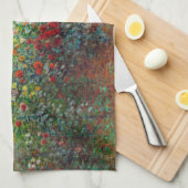 Claude Monet – アルジェンテウイルのアーティストガーデン キッチンタオル (四つ折り)