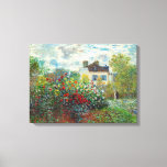 Claude Monet – アルジェンテウイルのアーティストガーデン キャンバスプリント<br><div class="desc">アルゼンチュイルのアーティストガーデン/ダリアと庭園の一角 – クロード・モネ，キャンバス上の油,  1873</div>