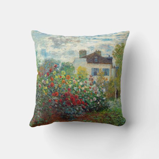 Claude Monet – アルジェンテウイルのアーティストガーデン クッション (裏面)