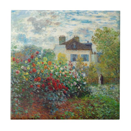 Claude Monet – アルジェンテウイルのアーティストガーデン タイル (正面)