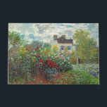 Claude Monet – アルジェンテウイルのアーティストガーデン ドアマット<br><div class="desc">アルゼンチュイルのアーティストガーデン/ダリアと庭園の一角 – クロード・モネ，キャンバス上の油,  1873</div>