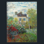 Claude Monet – アルジェンテウイルのアーティストガーデン ノートブック<br><div class="desc">アルゼンチュイルのアーティストガーデン/ダリアと庭園の一角 – クロード・モネ，キャンバス上の油,  1873</div>