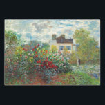 Claude Monet – アルジェンテウイルのアーティストガーデン ラッピングペーパーシート<br><div class="desc">アルゼンチュイルのアーティストガーデン/ダリアと庭園の一角 – クロード・モネ，キャンバス上の油,  1873</div>