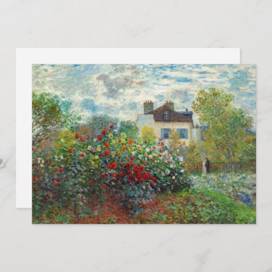 Claude Monet – アルジェンテウイルのアーティストガーデン 招待状 (正面/裏面)