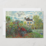 Claude Monet – アルジェンテウイルのアーティストガーデン 招待状<br><div class="desc">アルゼンチュイルのアーティストガーデン/ダリアと庭園の一角 – クロード・モネ，キャンバス上の油,  1873</div>