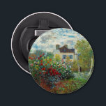 Claude Monet – アルジェンテウイルのアーティストガーデン 栓抜き<br><div class="desc">アルゼンチュイルのアーティストガーデン/ダリアと庭園の一角 – クロード・モネ，キャンバス上の油,  1873</div>