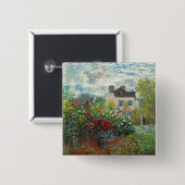 Claude Monet – アルジェンテウイルのアーティストガーデン 缶バッジ (正面&裏面)