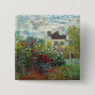 Claude Monet – アルジェンテウイルのアーティストガーデン 缶バッジ