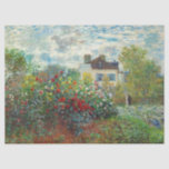 Claude Monet – アルジェンテウイルのアーティストガーデン 薄葉紙<br><div class="desc">アルゼンチュイルのアーティストガーデン/ダリアと庭園の一角 – クロード・モネ，キャンバス上の油,  1873</div>