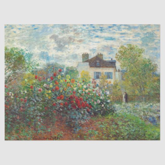 Claude Monet – アルジェンテウイルのアーティストガーデン 薄葉紙 (正面)