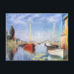 Claude Monet：アルジェンテウイルのプレジャーボート ポストカード<br><div class="desc">印象派の画家クロード・モネ色彩の鮮やかトがアルゼンテウイルで楽客ボートを使った美しいフランスのクラシックはがき。 com</div>