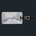 Claude Monet – アルジェンテウイルの雪のぶら下がった景色 ラゲッジタグ<br><div class="desc">アルゼンテイユの雪のシーン/ Rue ssous la neige,  Argenteuil - Claude Monet,  1875</div>