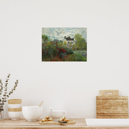 Claude Monet：アルゼンテウイルのアーティストガーデン ポスター (キッチン)