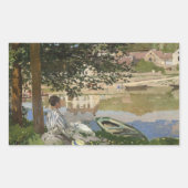 Claude Monet – セーヌ川の岸,ベネクア 長方形シール (正面)