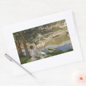Claude Monet – セーヌ川の岸,ベネクア 長方形シール (封筒)