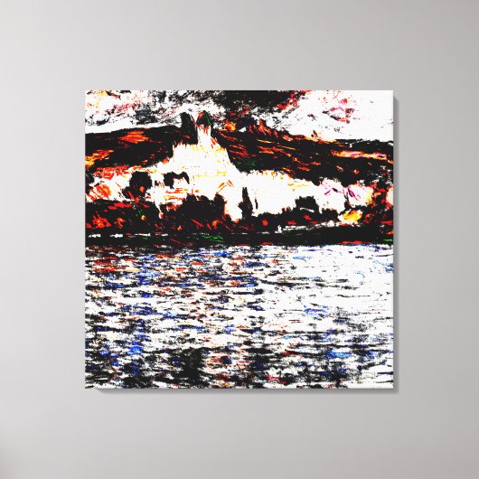 Claude_Monet_-_ヴェテウイル キャンバスプリント (正面)