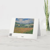 Claude Monet 絵画's, Poppy Field at Giverny カード (裏面)