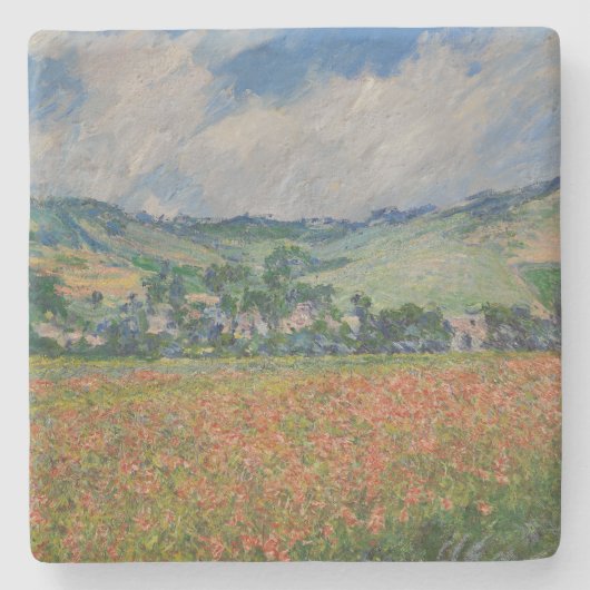 Claude Monet 絵画's, Poppy Field at Giverny ストーンコースター (正面)