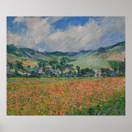 Claude Monet 絵画's, Poppy Field at Giverny ポスター (正面)