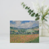Claude Monet 絵画's, Poppy Field at Giverny ポストカード (スタンド正面)
