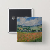 Claude Monet 絵画's, Poppy Field at Giverny 缶バッジ (正面&裏面)