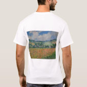 Claude Monet 絵画's, Poppy Field at Giverny Tシャツ (裏面)