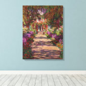Claude Monet | A Pathway in Monet's Garden キャンバスプリント (インサイチュ (ウッドフロア))