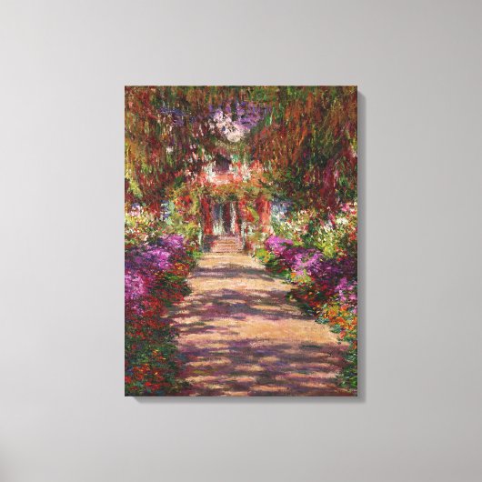 Claude Monet | A Pathway in Monet's Garden キャンバスプリント (正面)