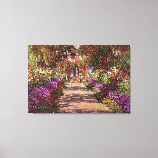 Claude Monet | A Pathway in Monet's Garden キャンバスプリント (正面)