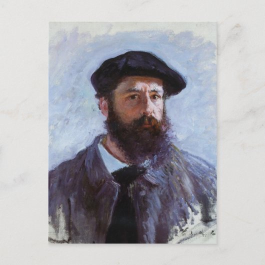 Claude Monet a Selfポートレートポストカード ポストカード (正面)