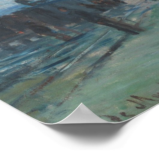 Claude Monet – Arrival of the Normandy Train ポスター (角)