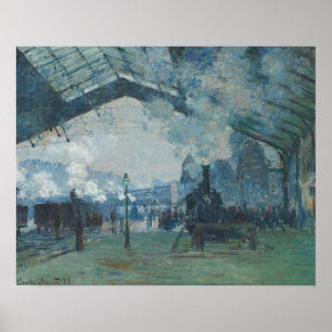 Claude Monet – Arrival of the Normandy Train ポスター