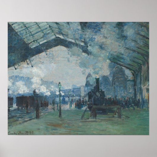Claude Monet – Arrival of the Normandy Train ポスター (正面)