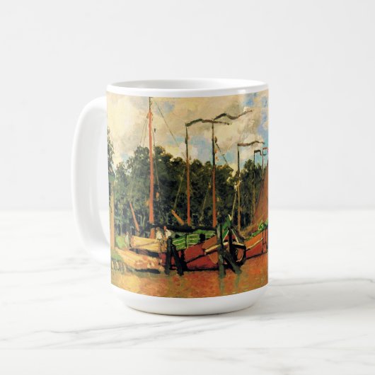 Claude Monet, Boats at Zaandam, コーヒーマグカップ (正面左)