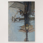 Claude Monet Boats in Honfleur Harbor ジグソーパズル (縦)