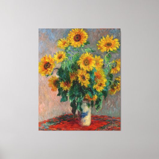 Claude Monet_Bouquet of Sunflowers - Canvas Print キャンバスプリント (正面)
