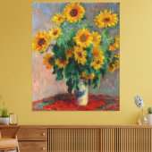 Claude Monet_Bouquet of Sunflowers - Canvas Print キャンバスプリント (インサイチュ (リビング))