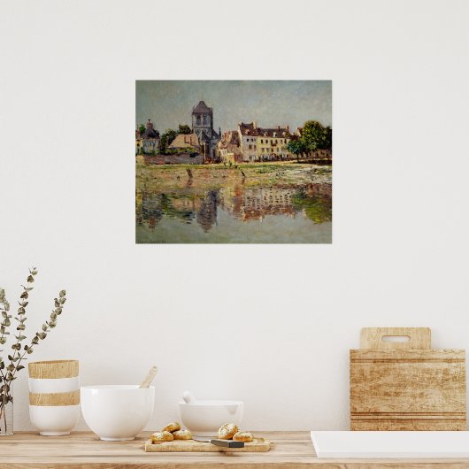 Claude Monet | By the River at Vernon, 1883 ポスター (キッチン)