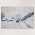 Claude Monet - Cart on the Snowy Road at Honfleur ジグソーパズル<br><div class="desc">A Cart on the Snowy Road at Honfleur / La Charrette,  route sous la neige a Honfleur - Claude Monet,  Oil on Canvas,  1867</div>