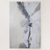 Claude Monet - Cart on the Snowy Road at Honfleur ジグソーパズル (縦)