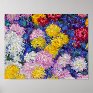 Claude Monet - Chrysanthemums ポスター