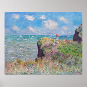 Claude Monet - Cliff Walk at Pourville ポスター