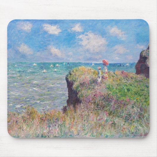 Claude Monet - Cliff Walk at Pourville マウスパッド (正面)