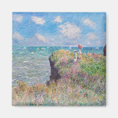 Claude Monet - Cliff Walk at Pourville マグネット (正面)