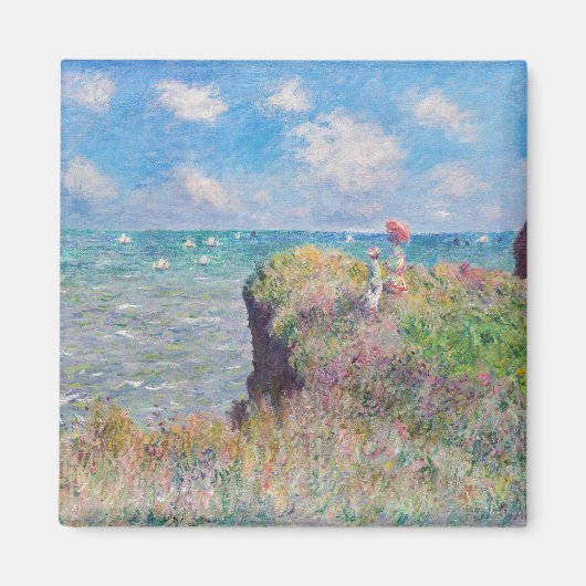 Claude Monet - Cliff Walk at Pourville マグネット (正面)