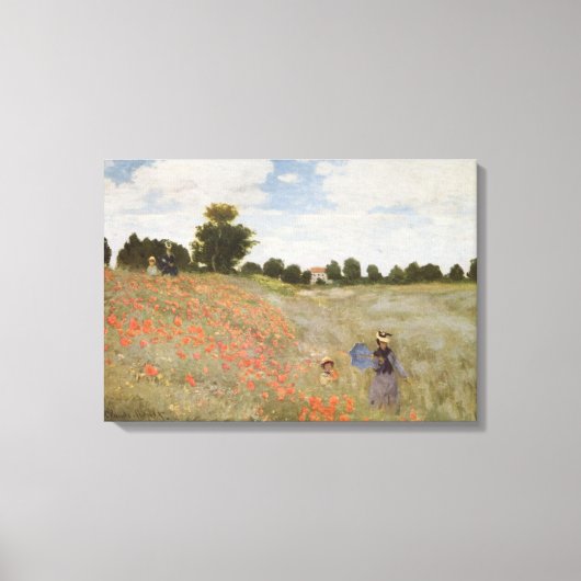 Claude Monet – Coquelicots – La promenade – 1873 キャンバスプリント (正面)