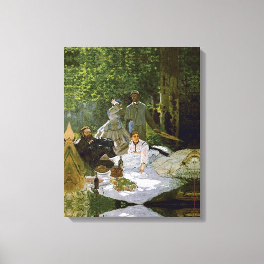 Claude Monet – Déjeuner sur l'herbe – 1866 キャンバスプリント (正面)
