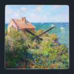 Claude Monet: Fishermans Cottage at Varengeville スクエア壁時計<br><div class="desc">A beautiful classic landscape wall clock featuring a fishermans cottage at Varengeville,  painted by the French impressionist painter Claude Monet.</div>