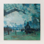 Claude Monet French Train Railroad Travel Art ジグソーパズル<br><div class="desc">Impressionist Cityscape Painting by Claude Monet - Classic Masterpieces - Claude Monet's Impressionist Painting Series - Arrival of the Normandy Train,  Station of Saint-Lazare (1887)</div>