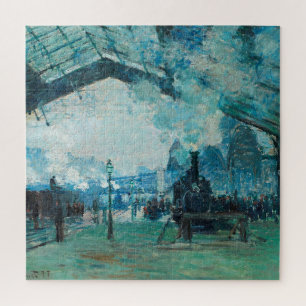 Claude Monet French Train Railroad Travel Art ジグソーパズル